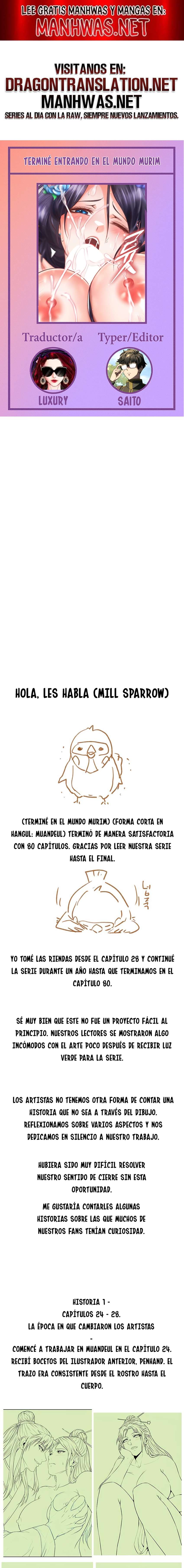 Terminé entrando en el mundo Murim Capítulo 80.5 - Page 1