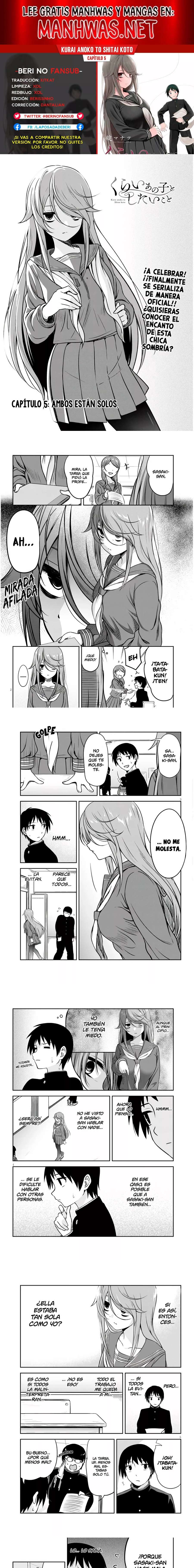 Kurai Anoko to Shitai koto Capítulo 5 - Page 1