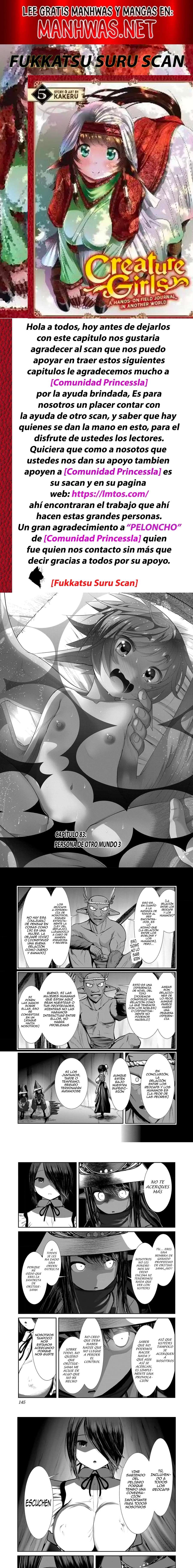 Creature Girls: A Hands-On Field Journal in Another World Capítulo 83 - Page 1