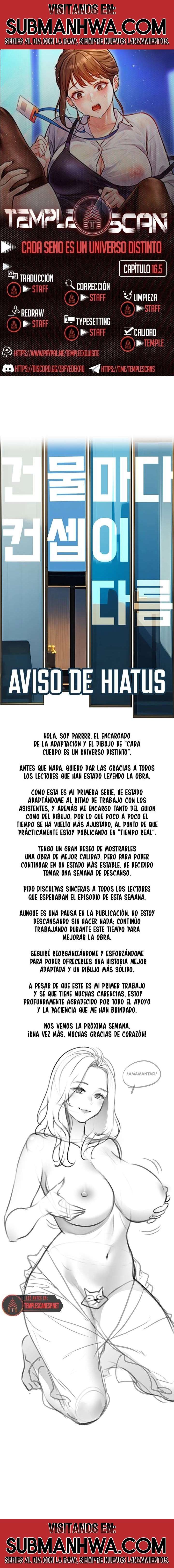 Cada Cuerpo Es Un Universo Distinto Capítulo 16.5 - Page 1