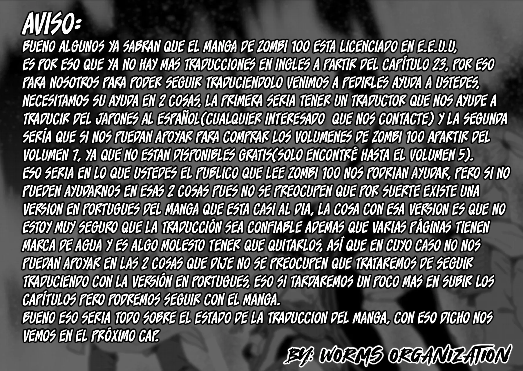 Zom 100: Zombie ni Naru made ni Shitai 100 no Koto Capítulo 23.5 - Page 1