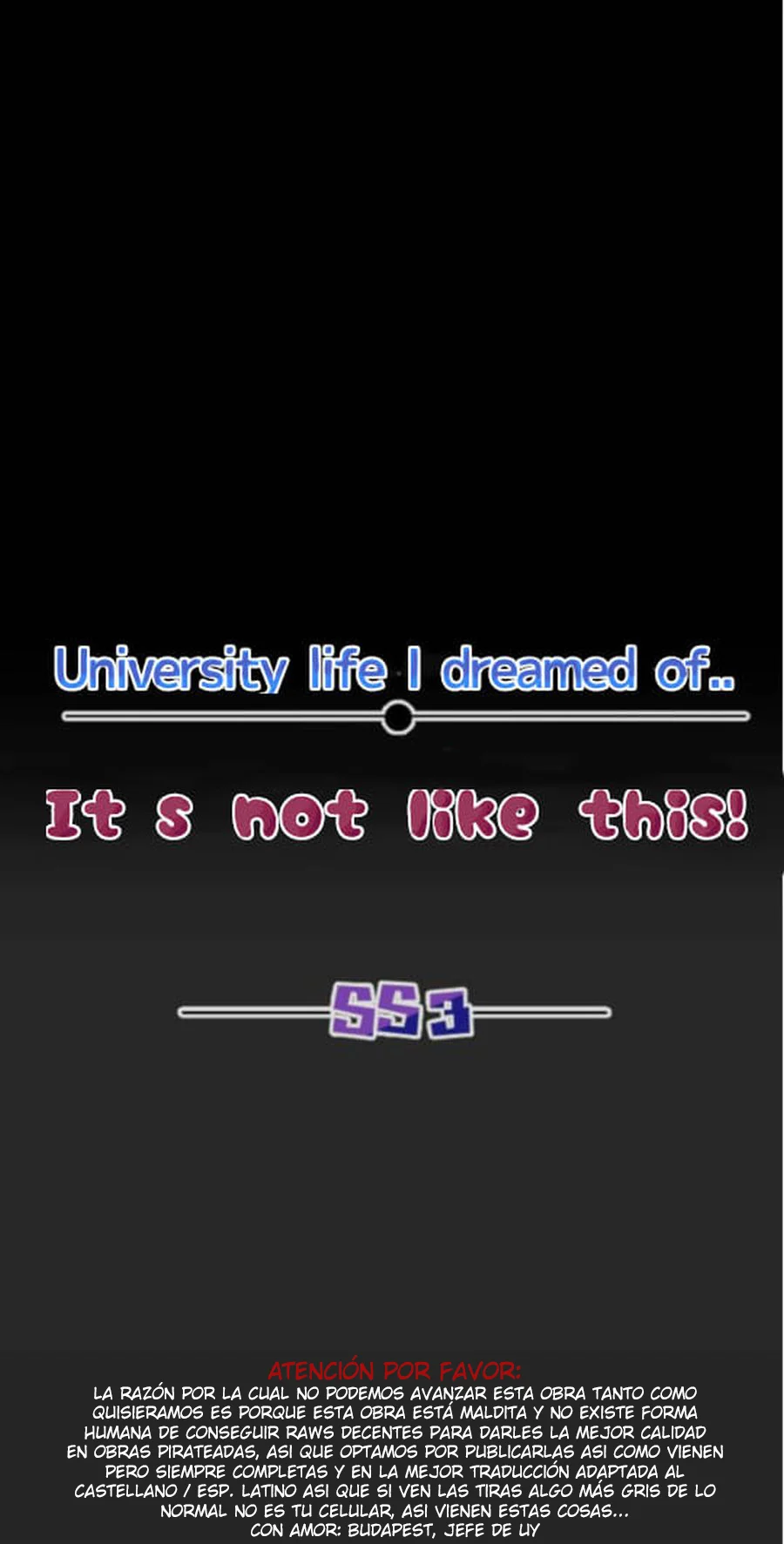 University life I dreamed of…It’s not like this! Capítulo 99 - Page 53