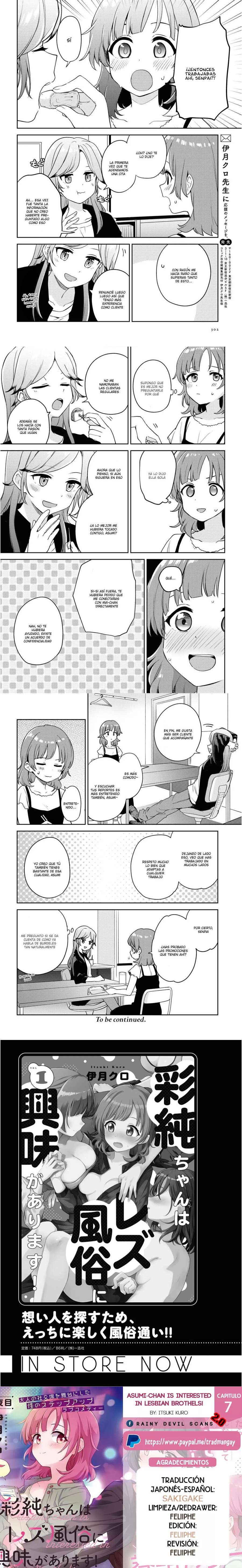 Asumi-chan wa Lesbian Fuuzoku ni Kyoumi ga Arimasu! Capítulo 7 - Page 7
