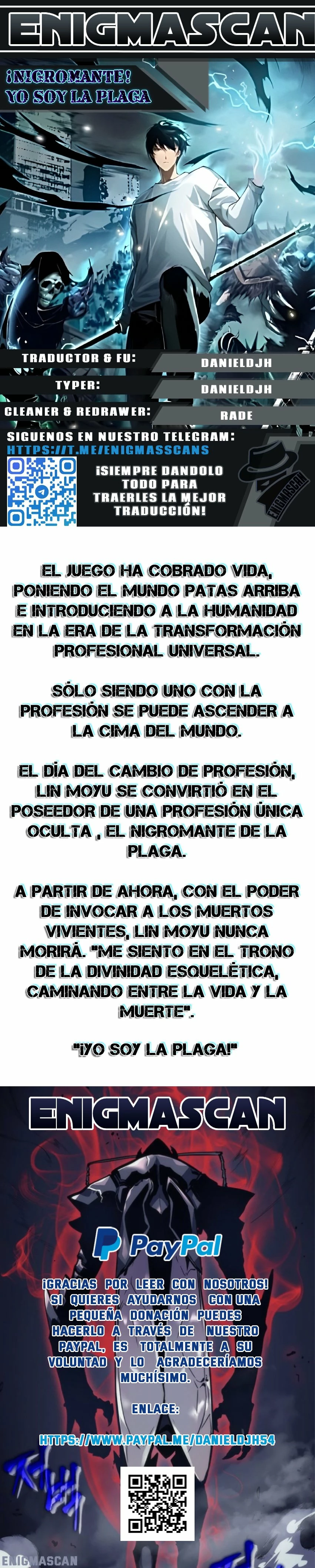 ¡Nigromante¡, ¡Yo soy la plaga! Capítulo 0 - Page 1