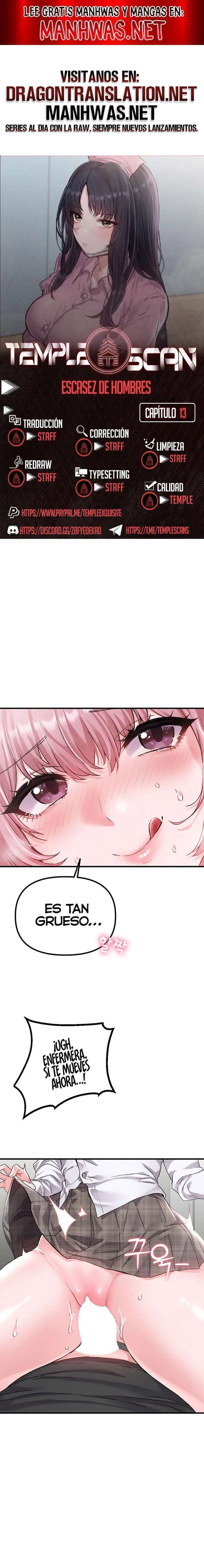 Escases de Hombres Capítulo 13 - Page 1