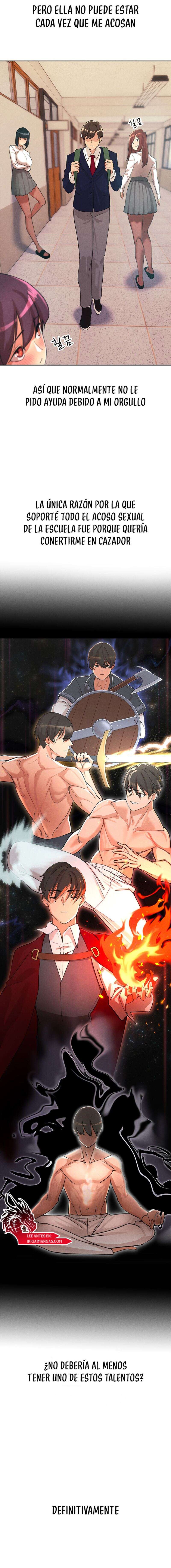 El protagonista se hace más fuerte cuando se come a una cazadora Capítulo 1 - Page 11