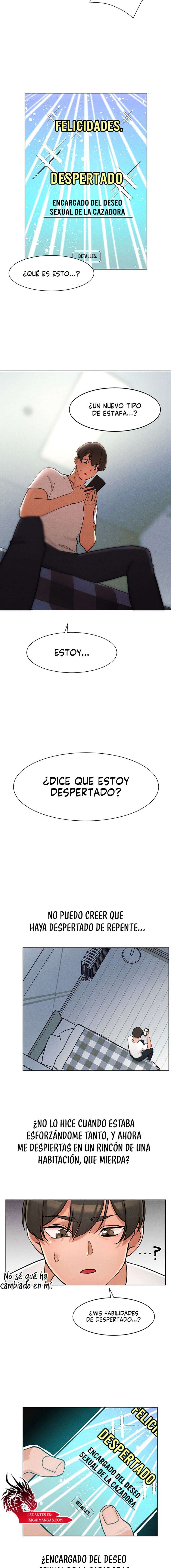 El protagonista se hace más fuerte cuando se come a una cazadora Capítulo 1 - Page 14