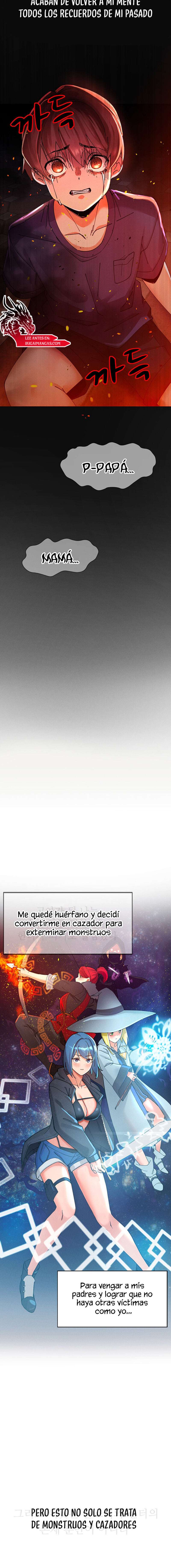 El protagonista se hace más fuerte cuando se come a una cazadora Capítulo 1 - Page 4