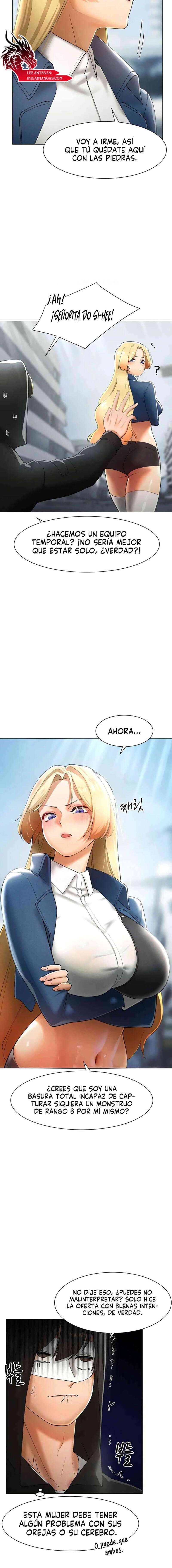 El protagonista se hace más fuerte cuando se come a una cazadora Capítulo 14 - Page 12