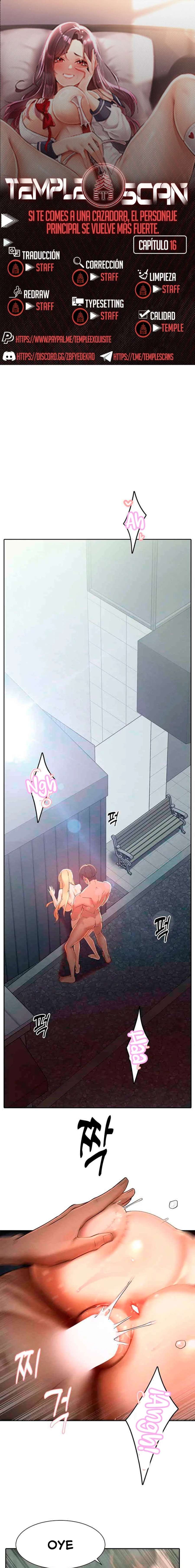 El protagonista se hace más fuerte cuando se come a una cazadora Capítulo 16 - Page 1