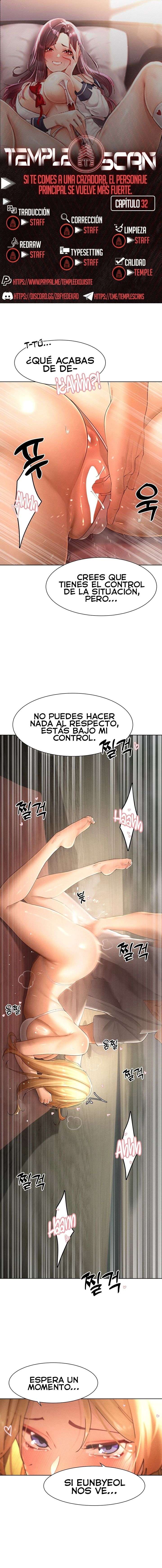 El protagonista se hace más fuerte cuando se come a una cazadora Capítulo 32 - Page 1