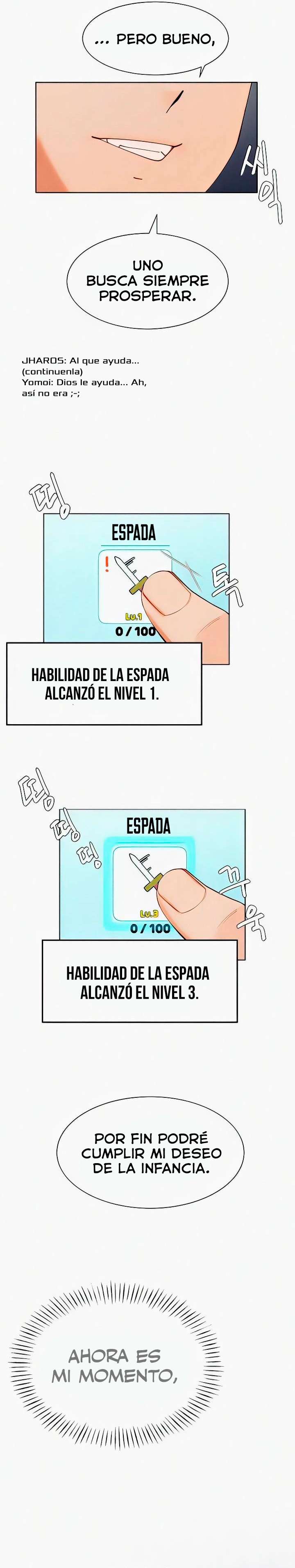 El protagonista se hace más fuerte cuando se come a una cazadora Capítulo 4 - Page 37