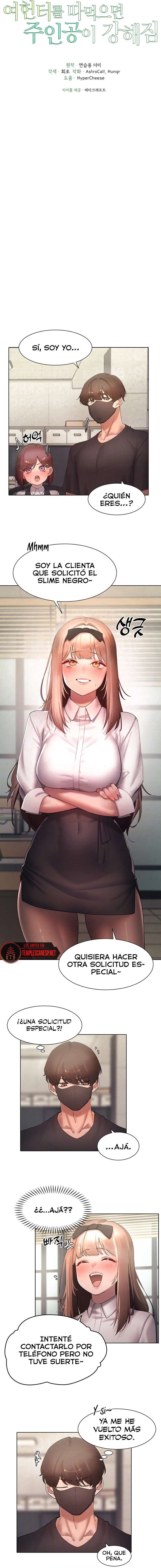 El protagonista se hace más fuerte cuando se come a una cazadora Capítulo 40 - Page 2