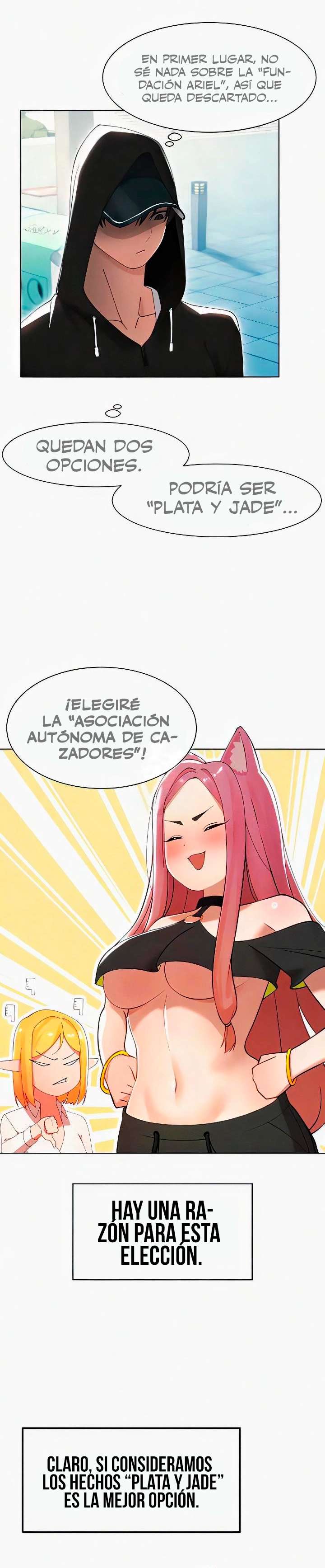 El protagonista se hace más fuerte cuando se come a una cazadora Capítulo 5 - Page 3