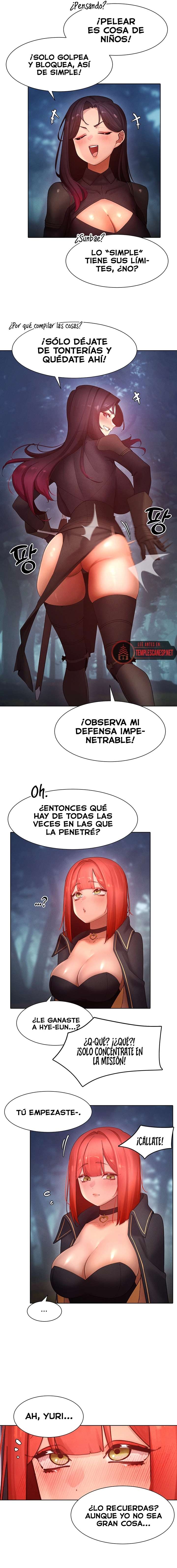 El protagonista se hace más fuerte cuando se come a una cazadora Capítulo 51 - Page 9