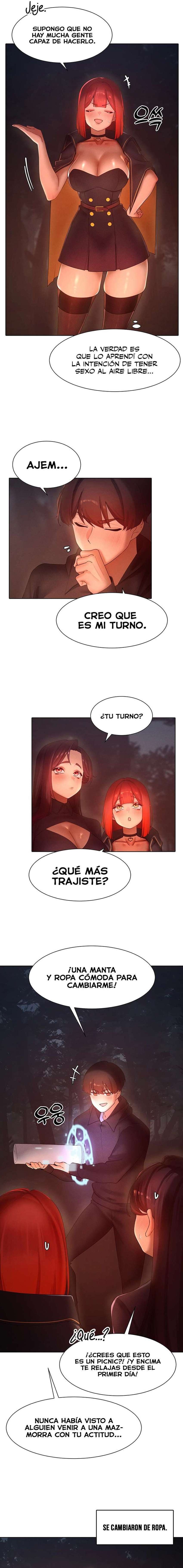 El protagonista se hace más fuerte cuando se come a una cazadora Capítulo 52 - Page 14