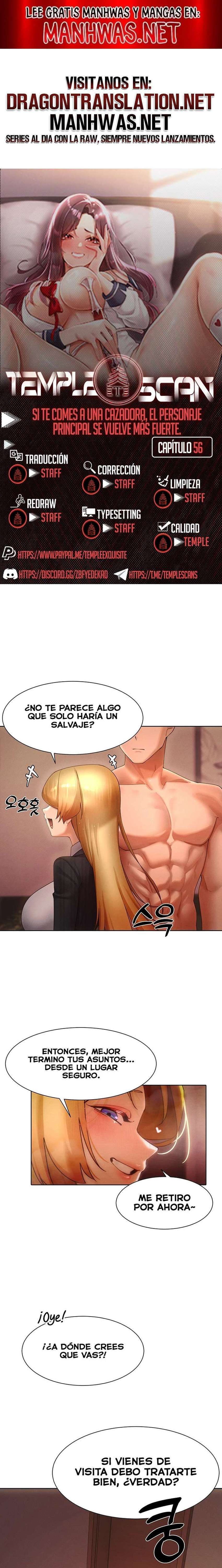 El protagonista se hace más fuerte cuando se come a una cazadora Capítulo 56 - Page 1