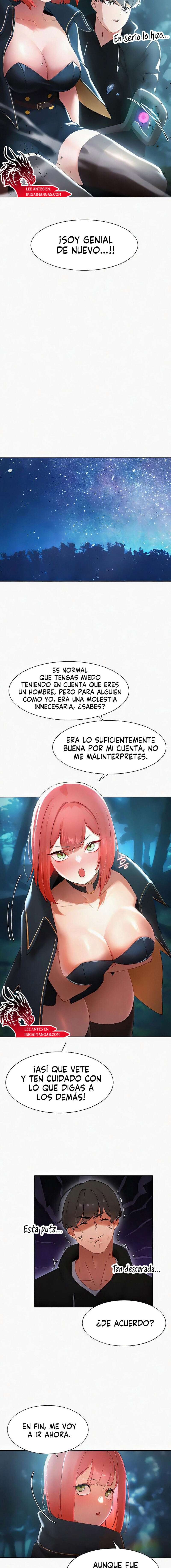 El protagonista se hace más fuerte cuando se come a una cazadora Capítulo 6 - Page 12