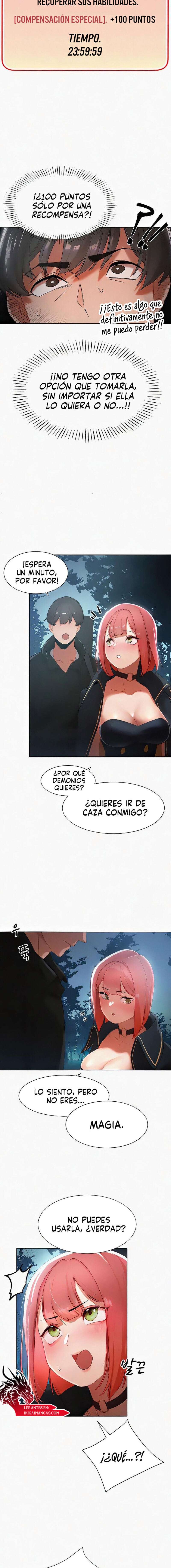 El protagonista se hace más fuerte cuando se come a una cazadora Capítulo 6 - Page 14