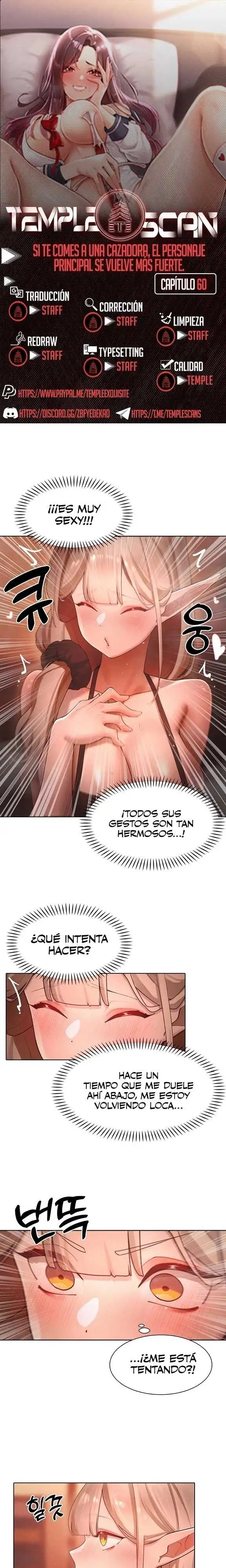 El protagonista se hace más fuerte cuando se come a una cazadora Capítulo 60 - Page 1