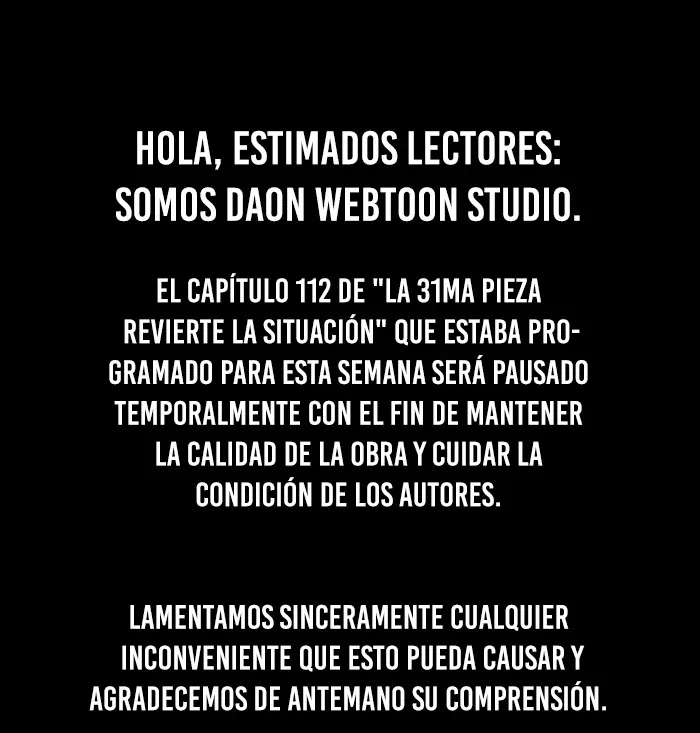 La 31ma pieza revierte la situación Capítulo 111.5 - Page 1